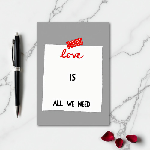 Red Polka Dot Love Note Card