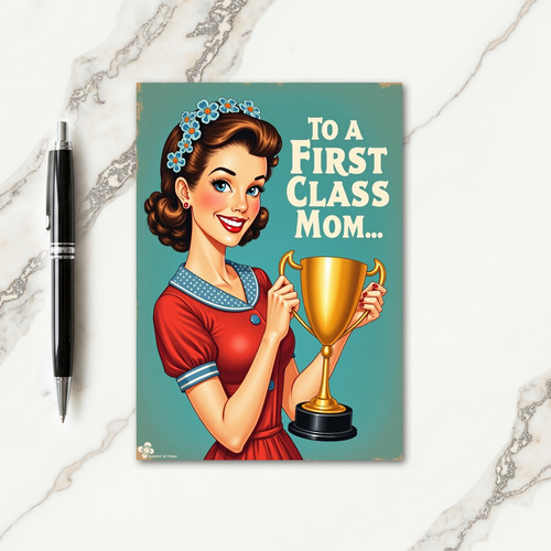 Red Polka Dot Mom Award Card