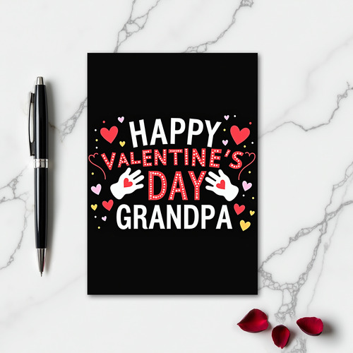 Red Polka Dots Grandpa Card