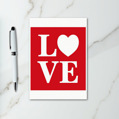 Red Pop Art Love Card