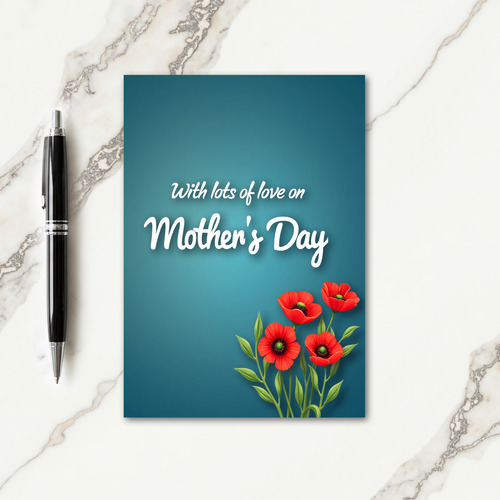 Red Poppies Mothers Day Wish Card