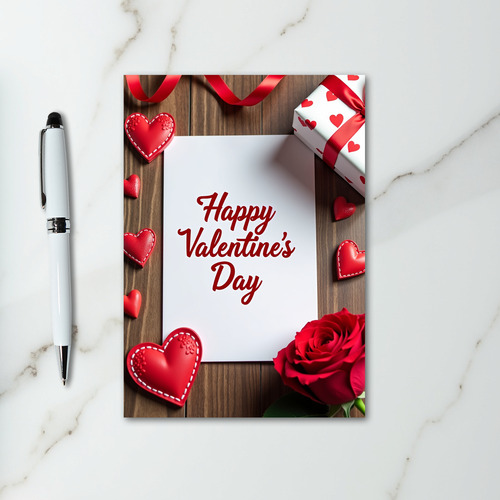 Red Realistic Valentine Day Card