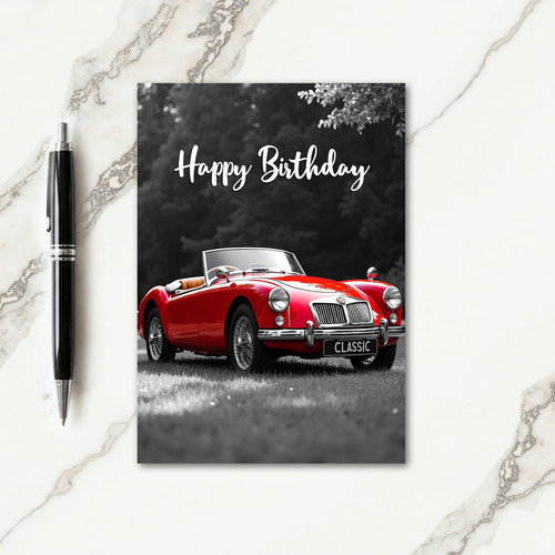 Red Roadster Birthday Card