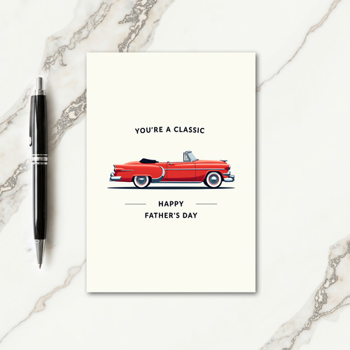 Red Roadster Fathers Day Card
