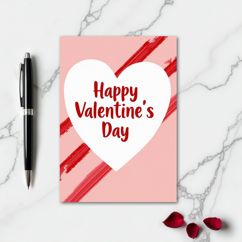 Red Romance Kraft Paper Look Card