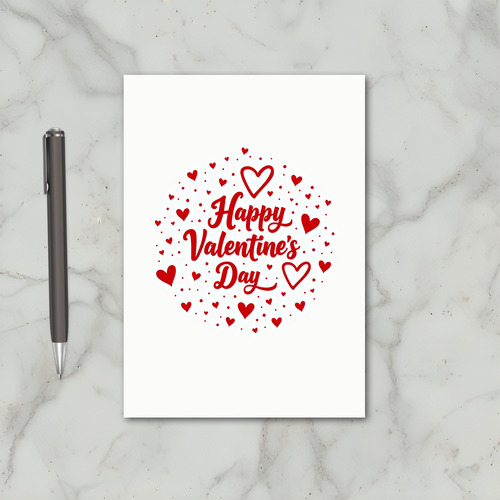 Red Romantic Script Valentines Day Card