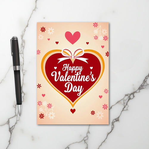 Red Romantic Valentines Day Card