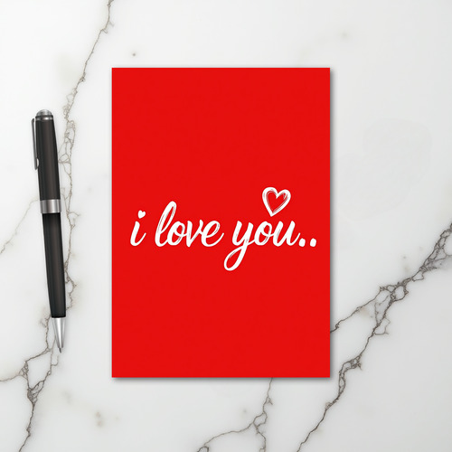 Red Romantic Valentines Day Partner Card