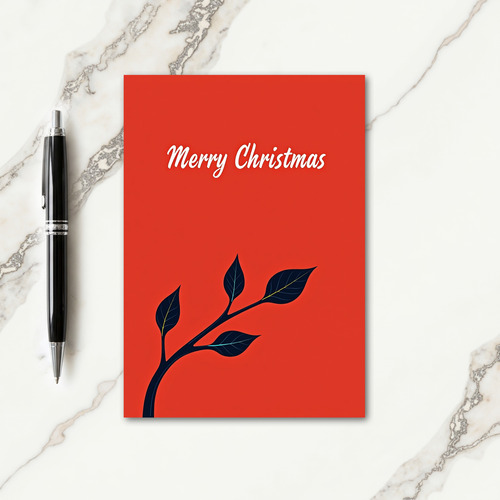 Red Script Christmas Card thumbnail