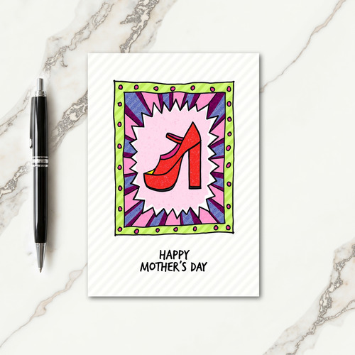 Red Shoe Mothers Day Art Card
