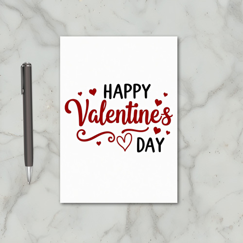 Red Simple Valentines Day Card