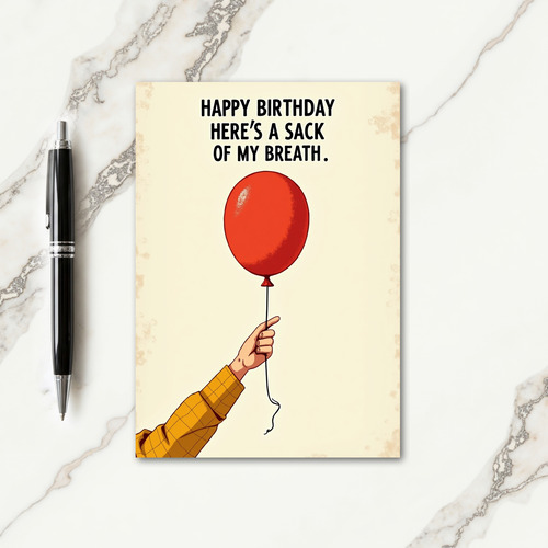 Red Sphere Birthday Wish Card