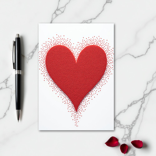 Red Sphere Heart Card