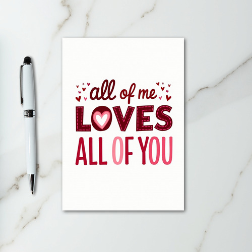 Red Stitched Love Valentine Card