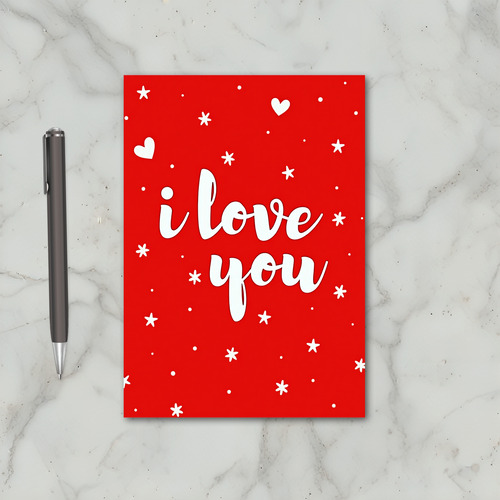 Red Sweet Handwritten Valentines Card