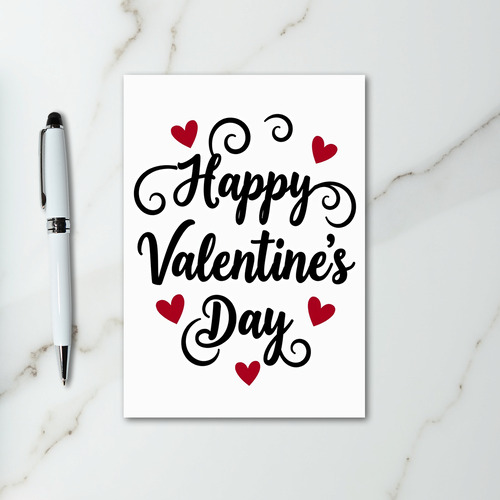 Red Sweet Script Valentines Day Card