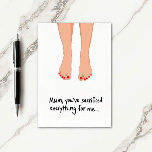 Red Toes Mothers Day Art Card
