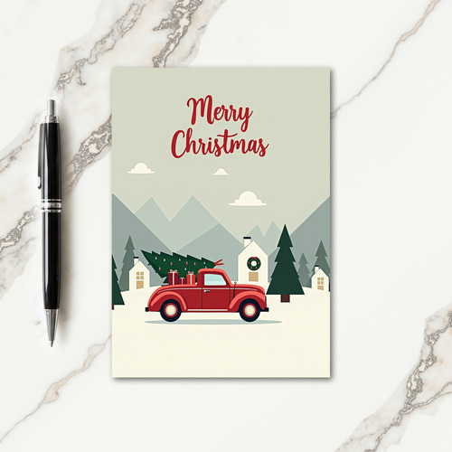 Red Truck Christmas Card