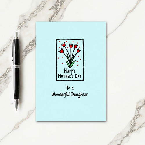 Red Tulip Mothers Day Card