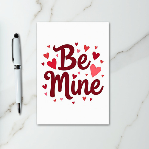Red Valentine Be Mine Card