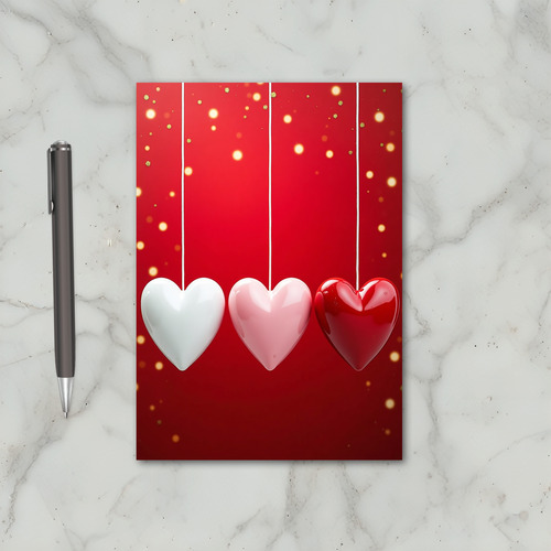 Red Valentine Hearts Card