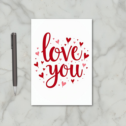 Red Valentine Love You Card