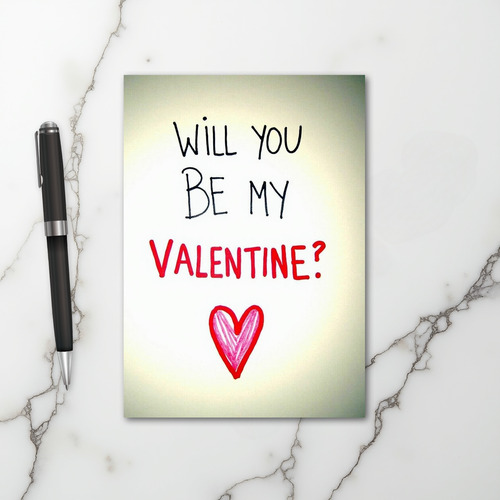 Red Valentine Proposal Card