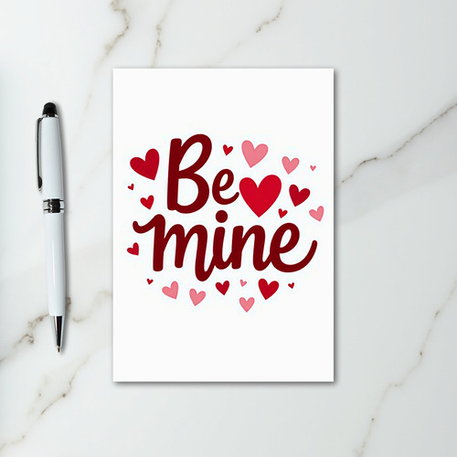 Red Valentines Day Be Mine Card