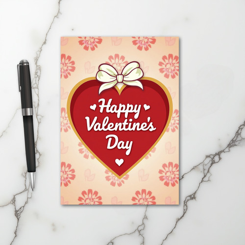 Red Valentines Day Cute Card