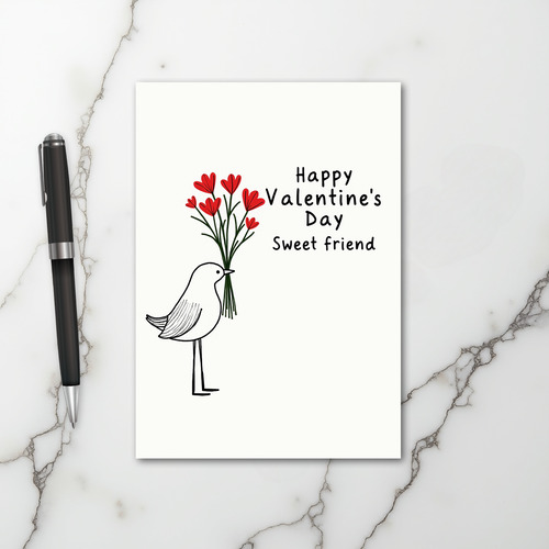 Red Valentines Day Friend Card