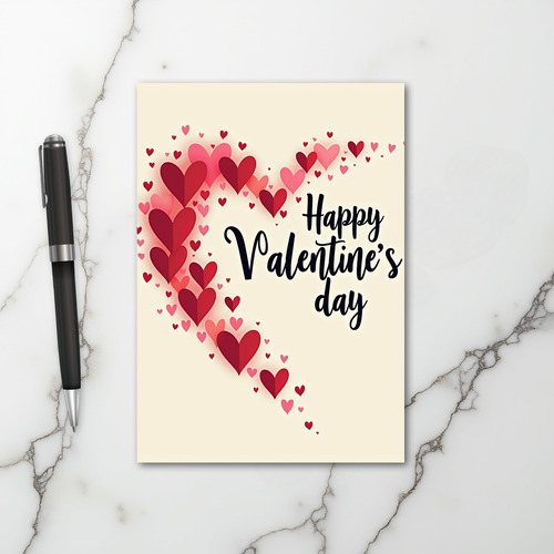 Red Valentines Day Heart Card