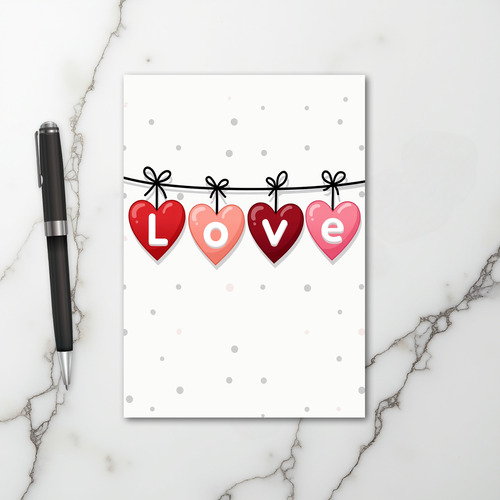 Red Valentines Love Heart Card