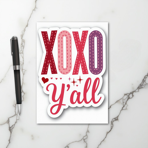 Red Xoxo Valentine Card