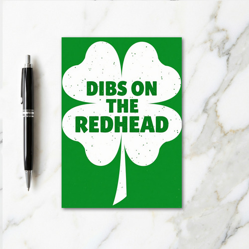 Redhead Luck St Patricks Day Card
