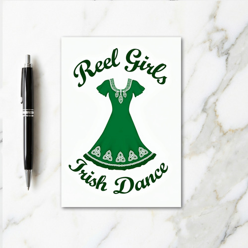 Reel Girls Irish Dance Card