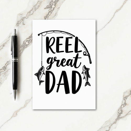 Reel Great Dad Fish Hook Card