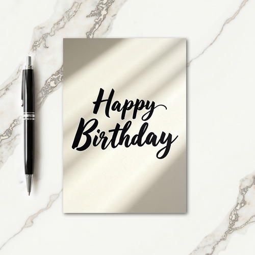 Refined Calligraphy Birthday Card