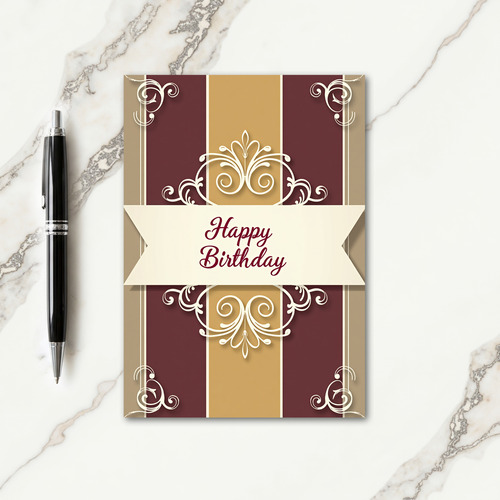 Refined Ribbon Birthday Card