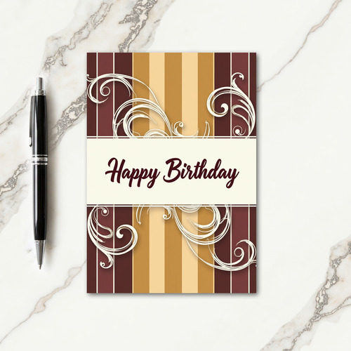 Refined Script Birthday Card