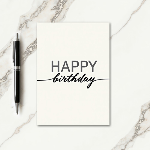 Refined Typographic Card