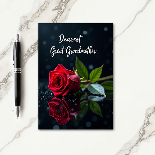 Reflected Rose Mothers Day Art Card