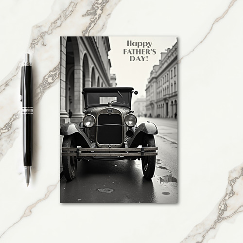 Reflective Fathers Day Auto Card