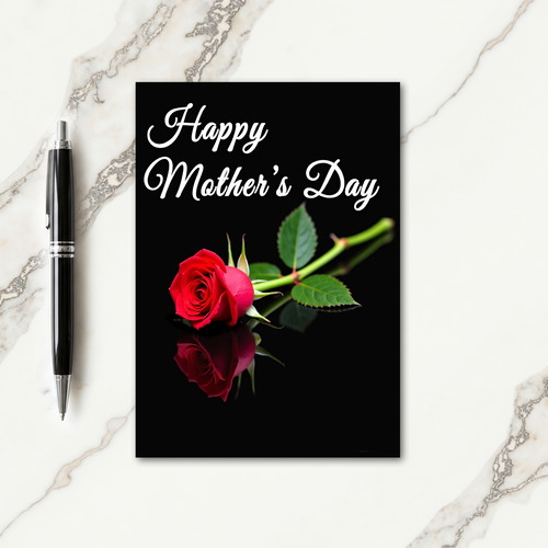 Reflective Red Bloom Mothers Day Card