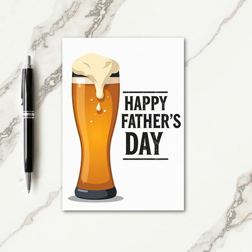 Refreshing Dads Day Toast Card