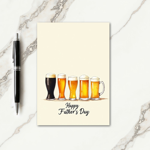 Refreshing Fathers Day Ale Card