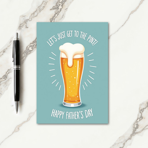 Refreshing Fathers Day Pint Card