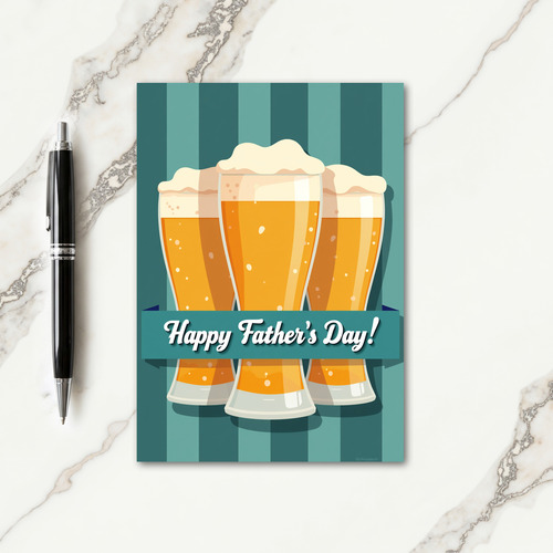 Refreshing Fathers Day Toast Card
