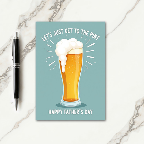 Refreshing Pint Fathers Day Card