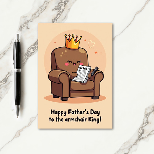 Regal Armchair Fathers Day Card