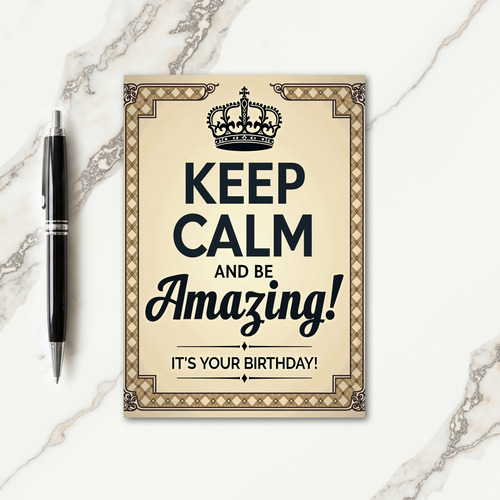 Regal Birthday Crown Card